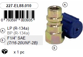 Ballooniadapter LP R-134a F1/4"